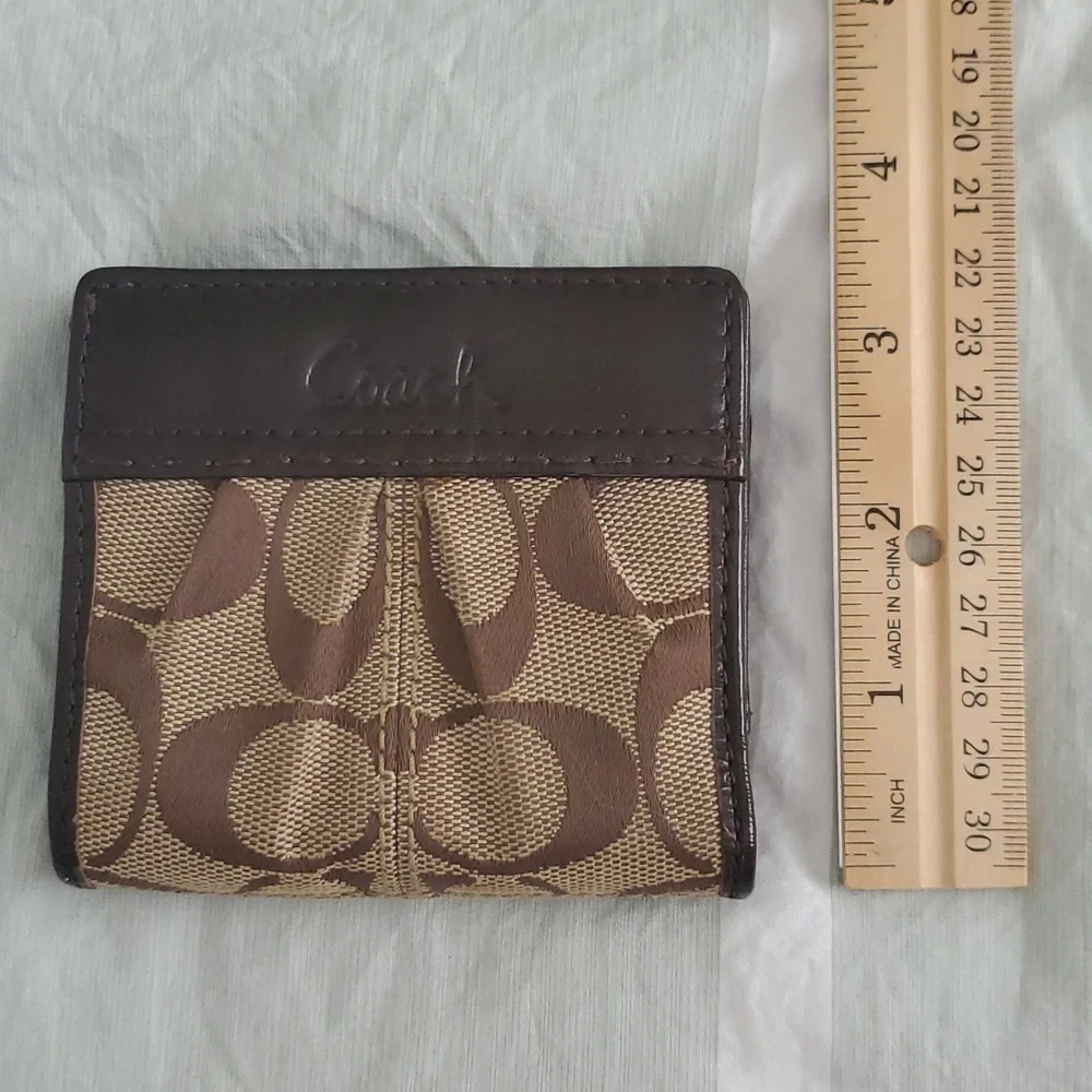 Coach Small Classic Fold Wallet - Picture 9 of 11